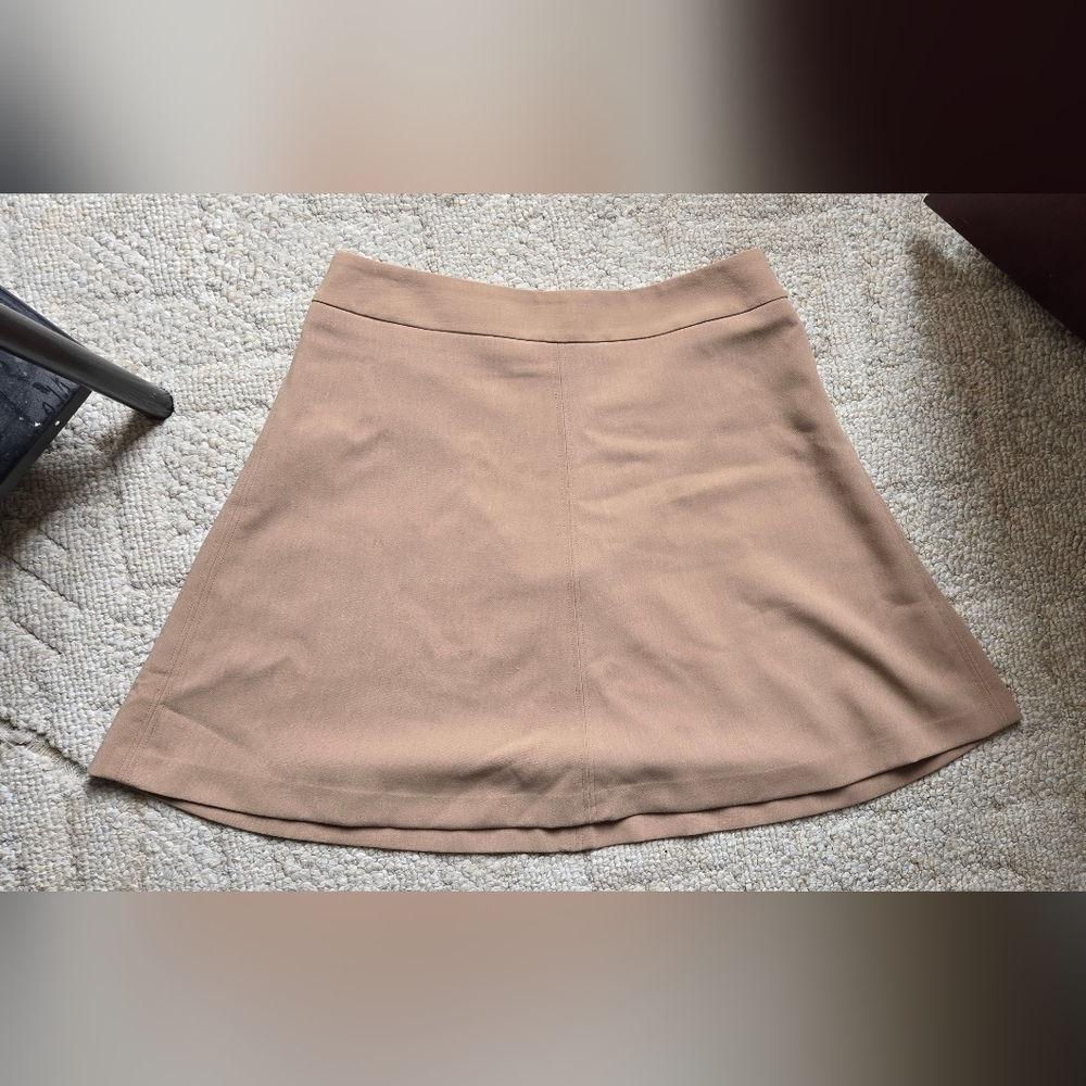 LOFT Beige Mini A-line Skirt